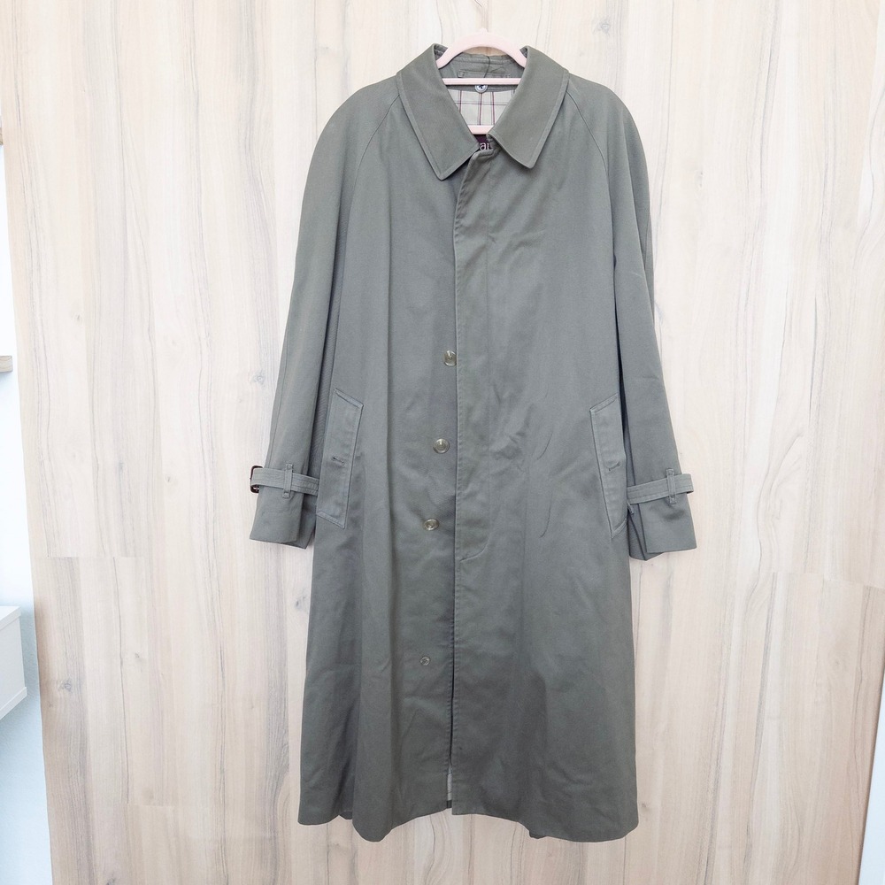 VTG Chaps Ralph Lauren Mens Trench Coat Sz 44R Belted Classic Old Money Heritage